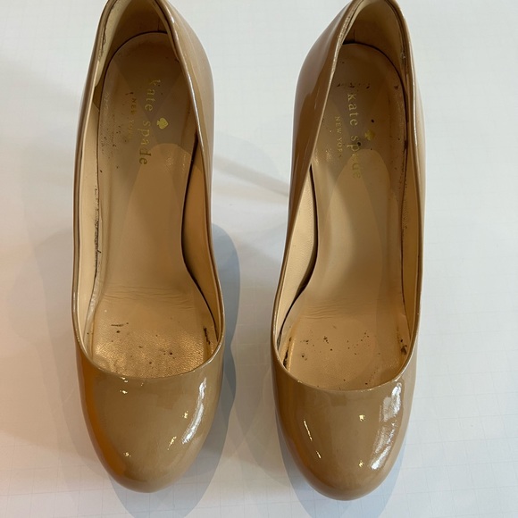 Kate Spade Lori Camel Heels Size 7 - Picture 3 of 4